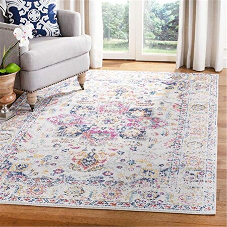 Safavieh 9 x 12 ft. Madison Rectangle Power-Loomed Rug Fuchsia & Ivory MAD603R-9